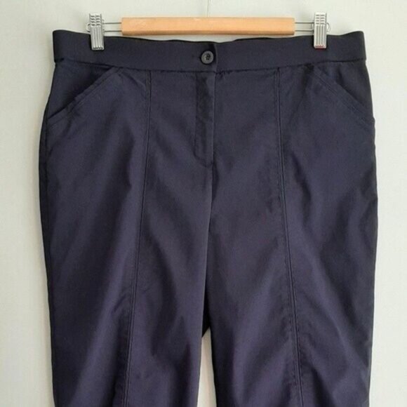 LAURA Petites Crop Capri Pants Ruched Detail Sz 14 P - Picture 2 of 7